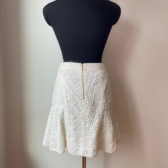 Rebecca Taylor Cream Lace Skirt - Picture 2 of 15